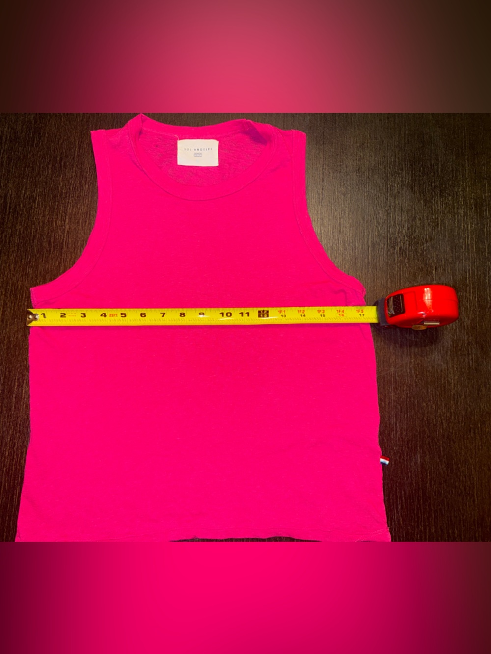Sol Angeles Hot Pink Ribbed Tank Top - Picture 3 of 5